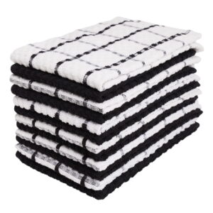 12-Pack Residing Fashions Kitchen Towels – Consists of Dish Towels and Dish Cloths – Tender Ring Spun Cotton Hand Towels and Dishcloth Units – Preferrred for Cooking and Family Use