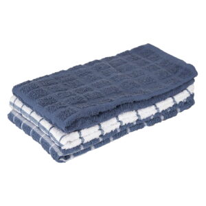 RITZ Federal Blue Terry Test Kitchen Towel Set, 3-Pack, 15″ x 25