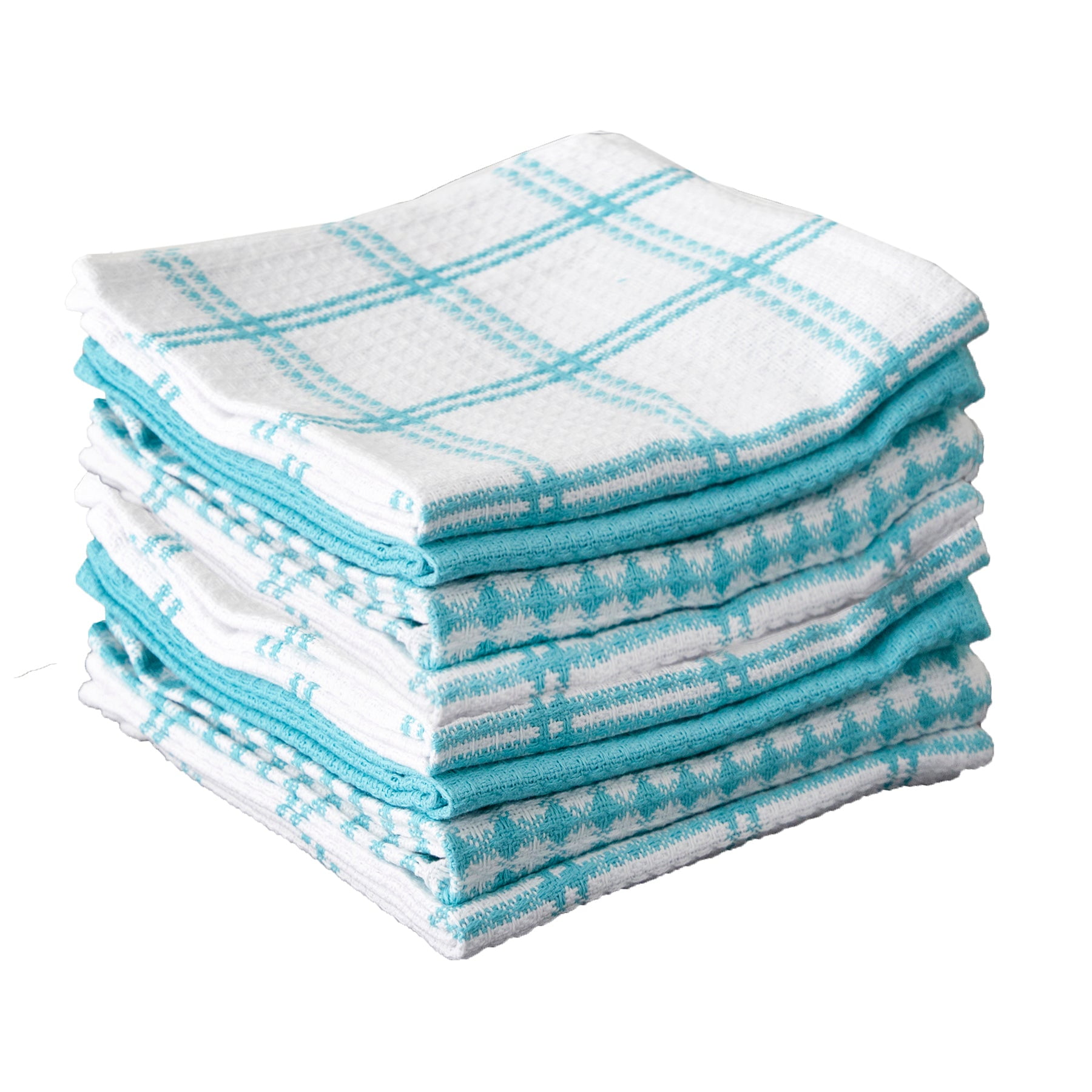 T-FAL Breeze Flat Waffle Weave Dish Fabric Set, 94867 – 100% Cotton – 8-Pack – 12 x 13 Inches